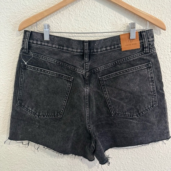 NWOT Anine Bing Black Denim Women's Shorts sz 31 - Picture 2 of 6
